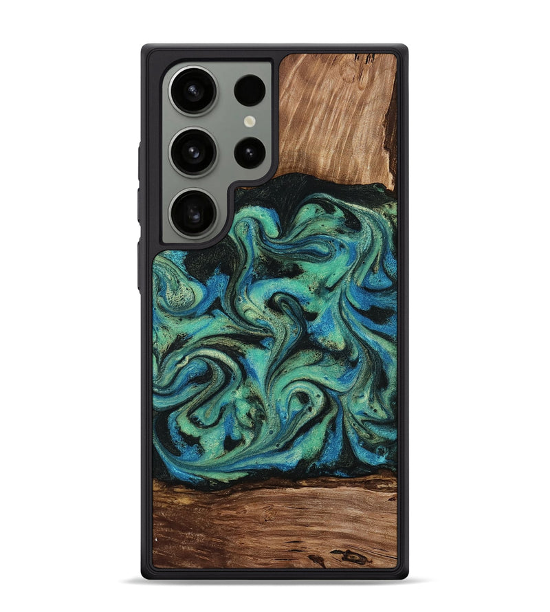 Galaxy S24 Ultra Wood Phone Case - Tevin (Green, 812689)