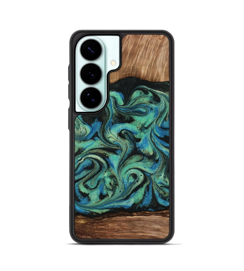 Galaxy S26 Wood Phone Case - Tevin (Green, 812689)