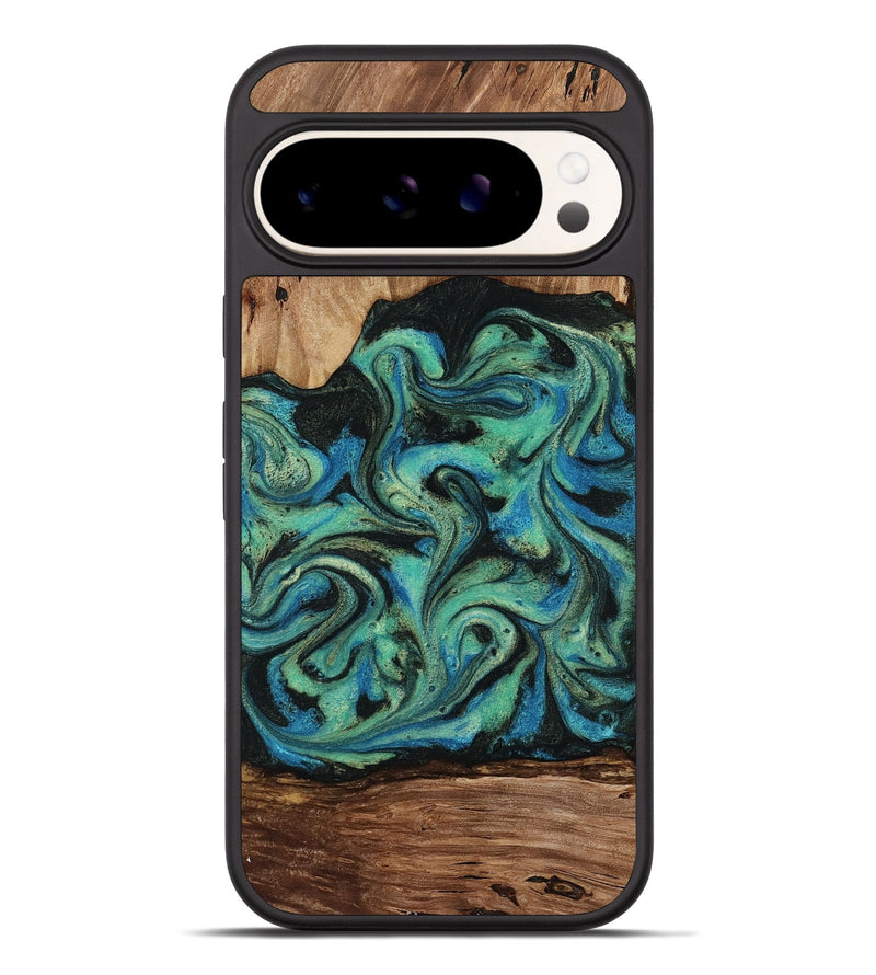 Pixel 9 Pro XL Wood Phone Case - Tevin (Green, 812689)