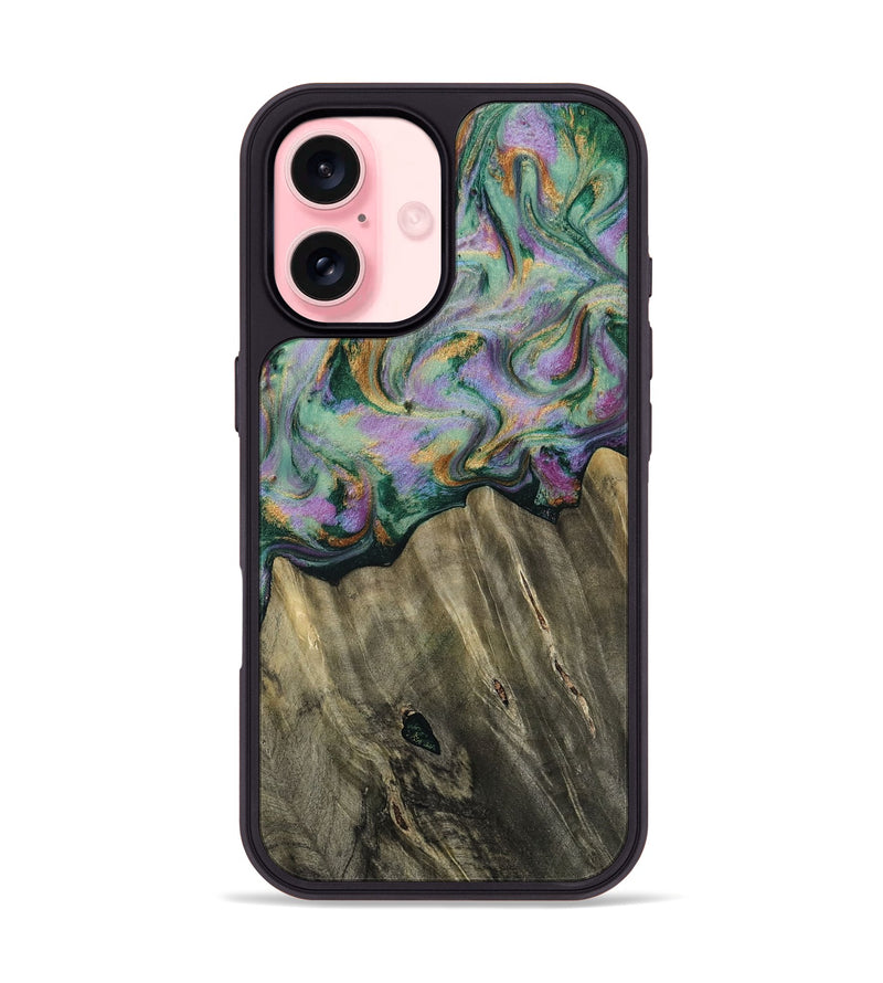 iPhone 16 Wood Phone Case - Alvie (Green, 812694)