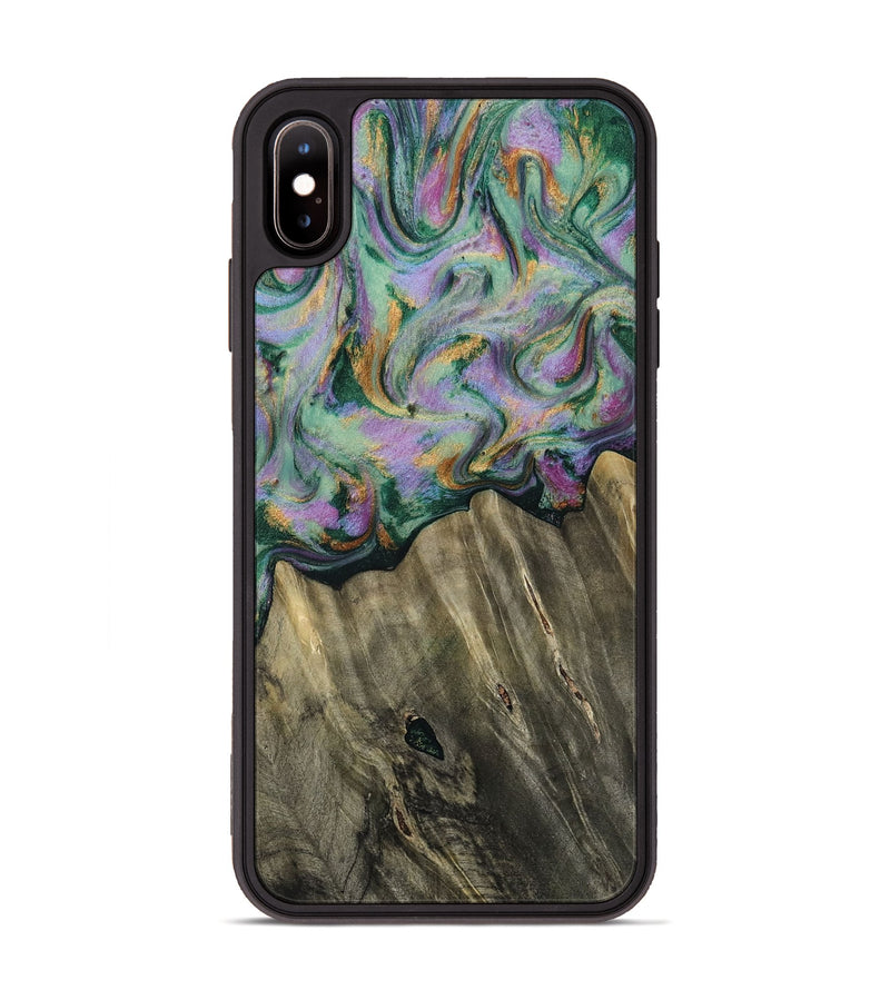iPhone Xs Max Wood Phone Case - Alvie (Green, 812694)