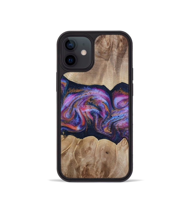 iPhone 12 mini Wood Phone Case - Tina (Blue, 812716)