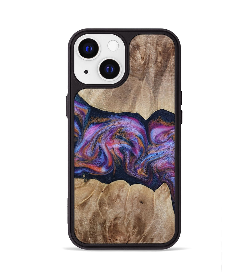 iPhone 13 Wood Phone Case - Tina (Blue, 812716)