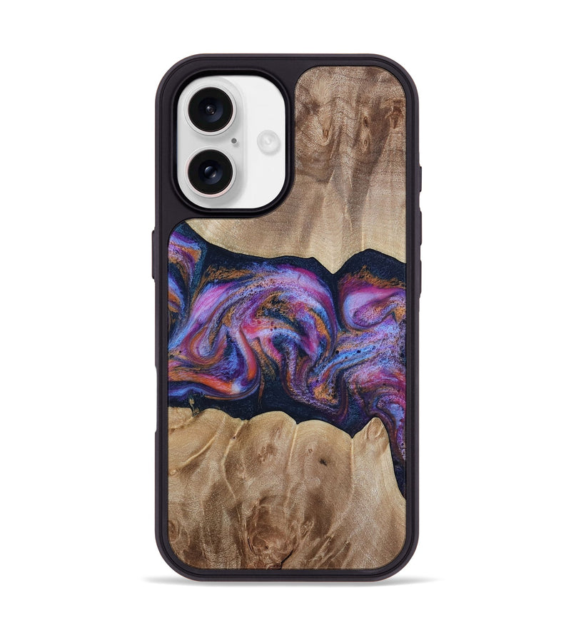 iPhone 17 Wood Phone Case - Tina (Blue, 812716)