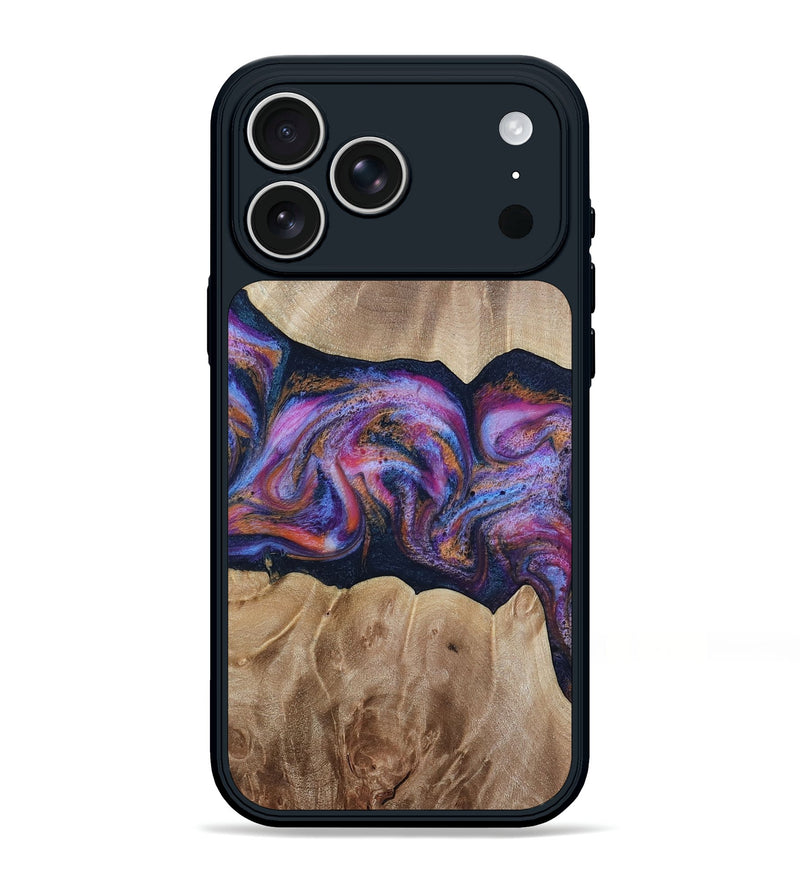 iPhone 17 Pro Max Wood Phone Case - Tina (Blue, 812716)