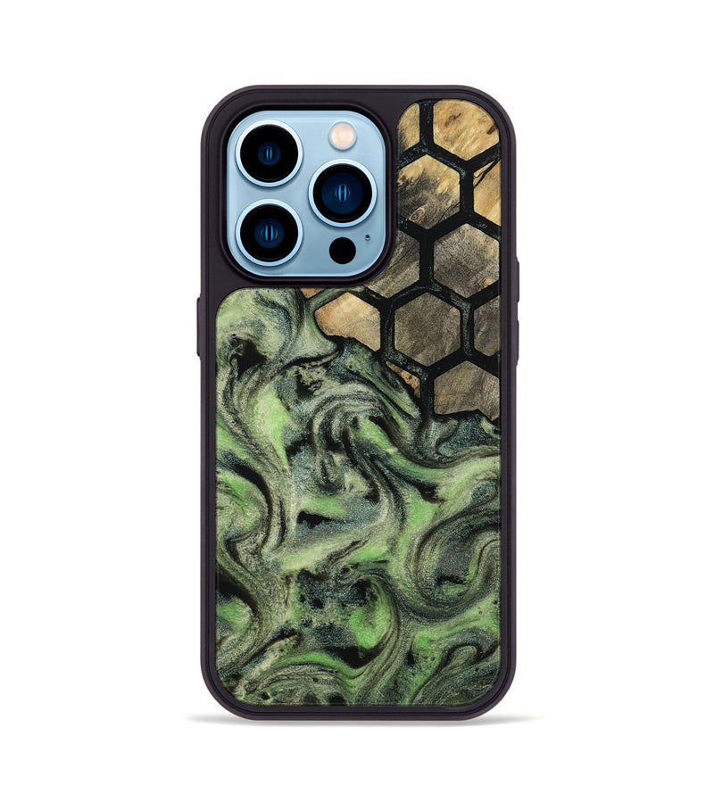 iPhone 14 Pro Wood Phone Case - Evelyne (Pattern, 812726)