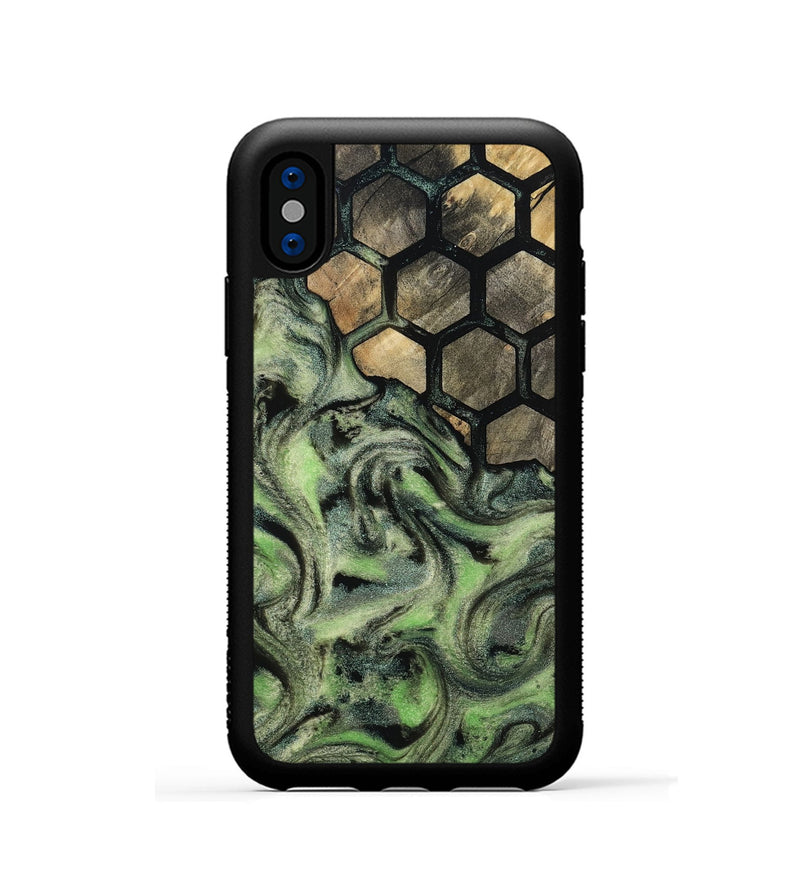 iPhone Xs Wood Phone Case - Evelyne (Pattern, 812726)
