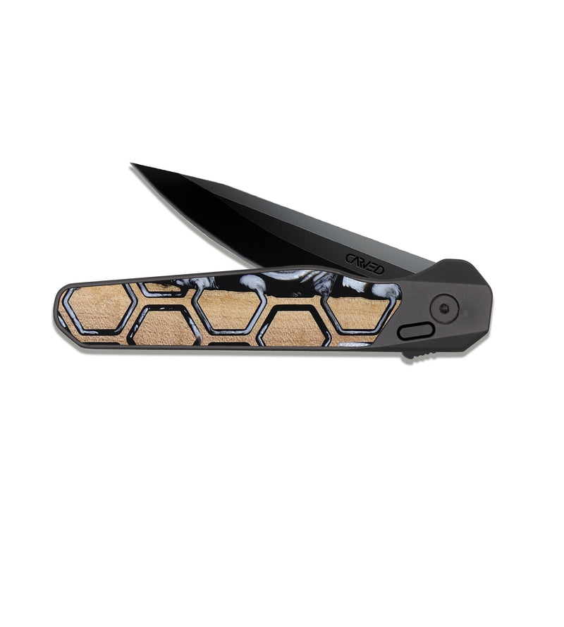 EDC Dark Slate Wood Pocket Knife - Caden (Pattern, 812735)