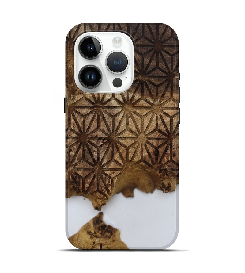 iPhone 15 Pro Wood Live Edge Phone Case - Galilea (Clear, 812789)