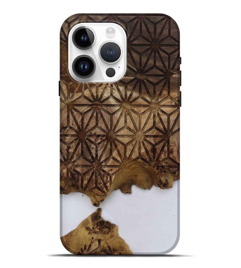 iPhone 15 Pro Max Wood Live Edge Phone Case - Galilea (Clear, 812789)