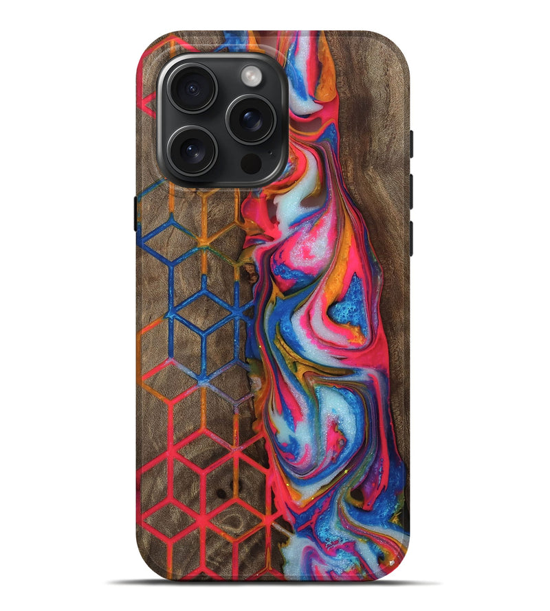 iPhone 16 Pro Max Wood Live Edge Phone Case - Roselyn (Pattern, 812795)
