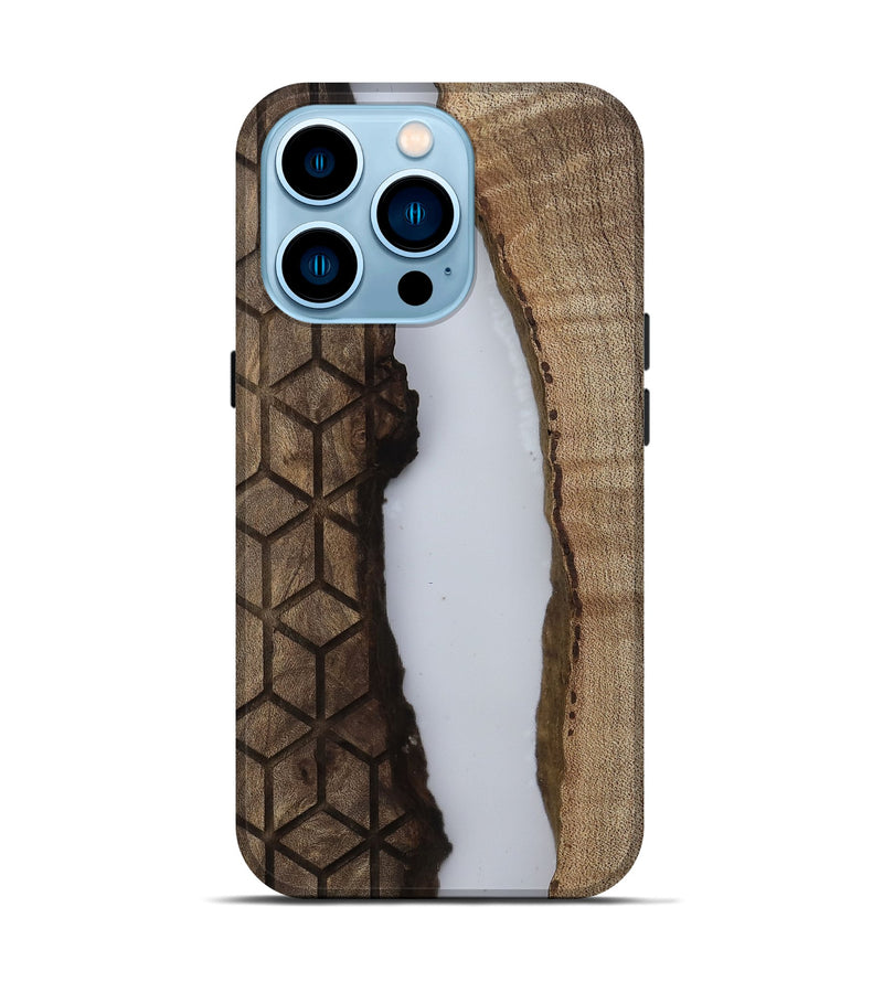 iPhone 14 Pro Wood Live Edge Phone Case - Waylen (Clear, 812800)