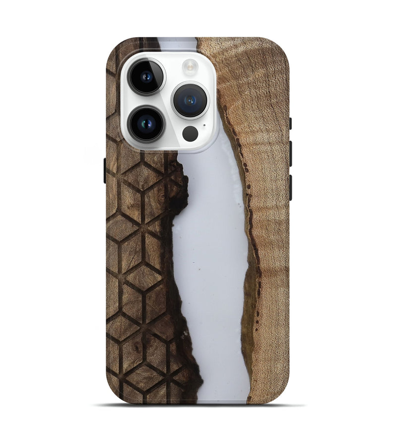 iPhone 15 Pro Wood Live Edge Phone Case - Waylen (Clear, 812800)