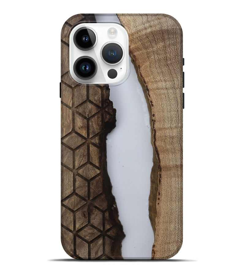 iPhone 15 Pro Max Wood Live Edge Phone Case - Waylen (Clear, 812800)