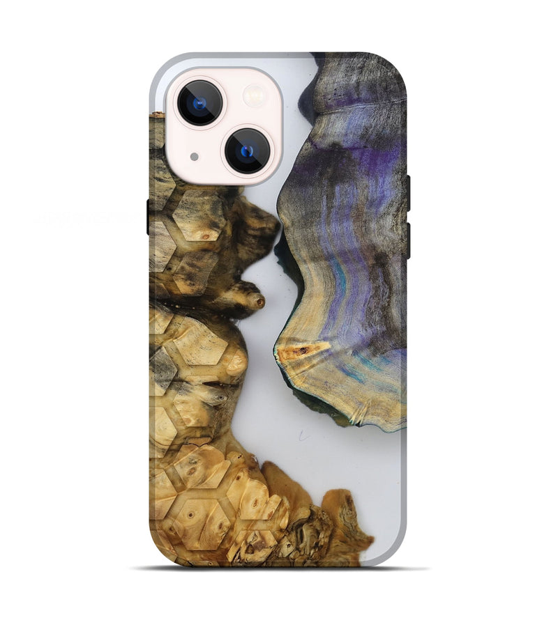 iPhone 13 Wood Live Edge Phone Case - Zakary (Clear, 812801)