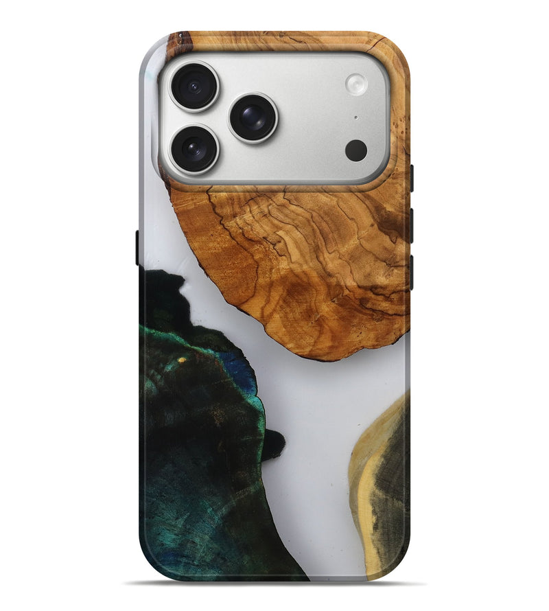 iPhone 17 Pro Max Wood Live Edge Phone Case - Naomi (Clear, 812806)