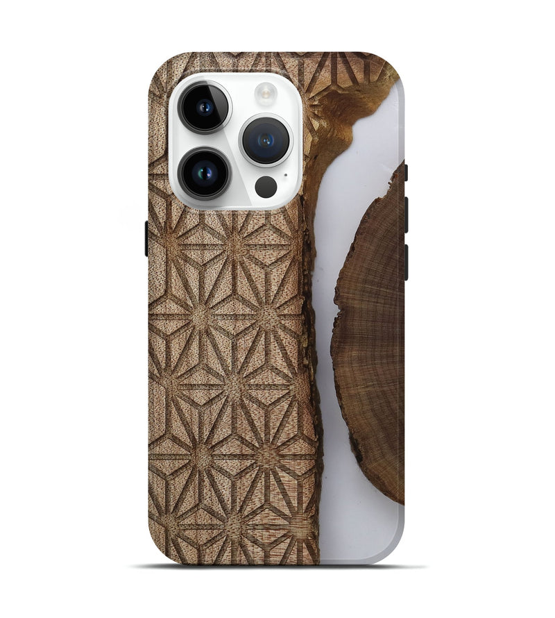 iPhone 15 Pro Wood Live Edge Phone Case - Maurice (Clear, 812807)