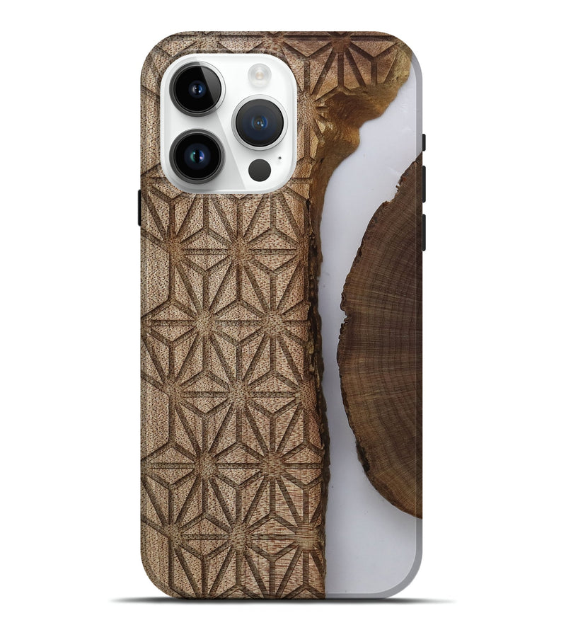 iPhone 15 Pro Max Wood Live Edge Phone Case - Maurice (Clear, 812807)