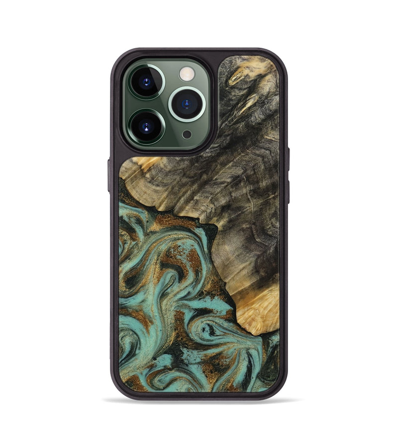 iPhone 13 Pro Wood Phone Case - Tillie (Green, 812808)