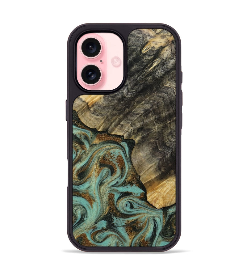 iPhone 16 Wood Phone Case - Tillie (Green, 812808)