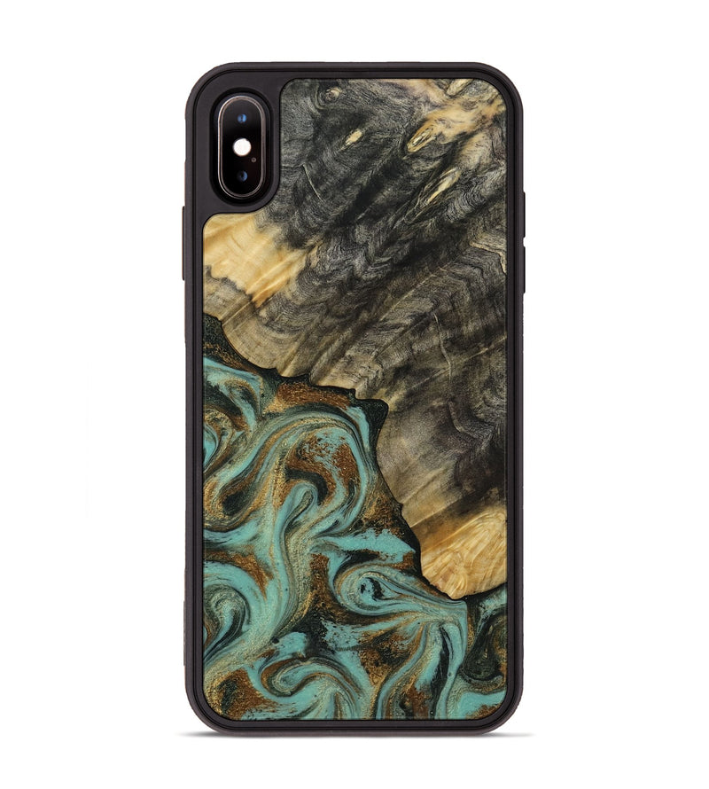 iPhone Xs Max Wood Phone Case - Tillie (Green, 812808)