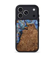 iPhone 17 Pro Wood Phone Case - London (Teal & Gold, 812817)