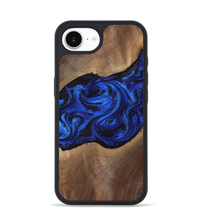 iPhone 16e Wood Phone Case - Robbin (Blue, 812843)