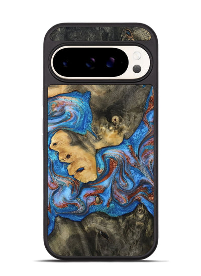 Pixel 9 Wood Phone Case - Bristol (Teal & Gold, 812882)
