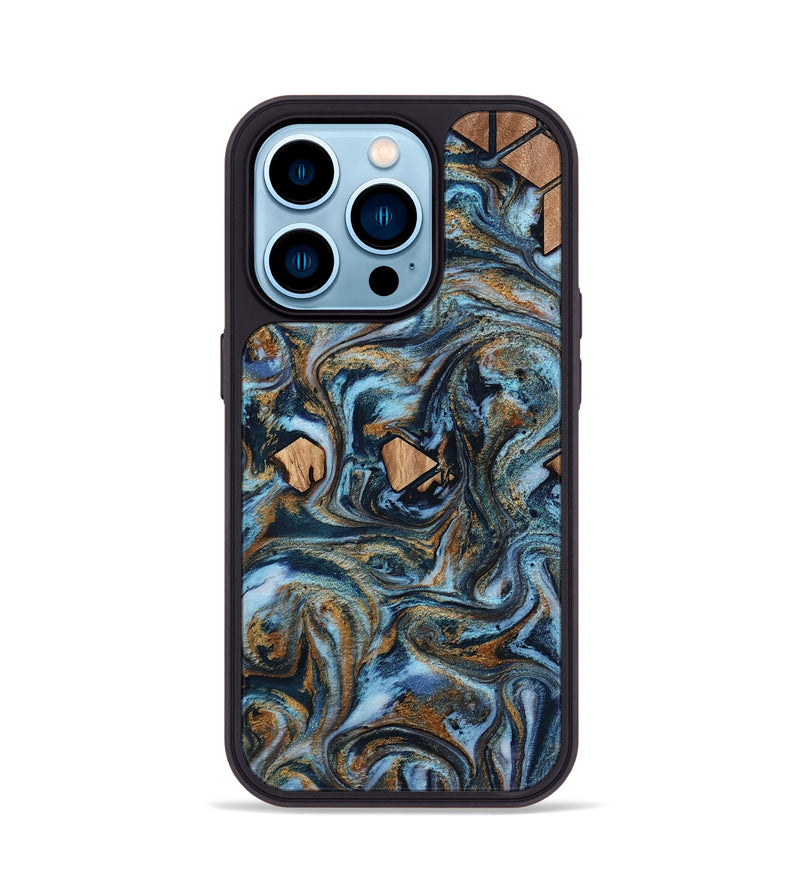 iPhone 14 Pro Wood Phone Case - Jamiya (Pattern, 812902)