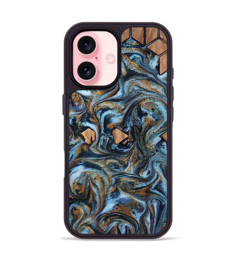 iPhone 16 Wood Phone Case - Jamiya (Pattern, 812902)