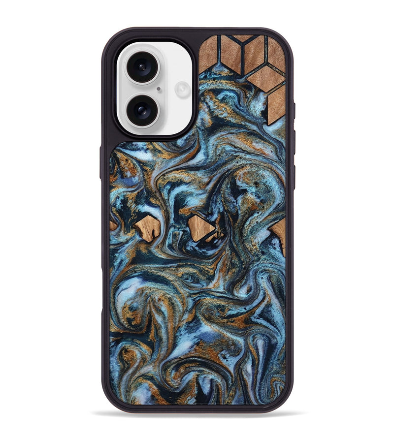 iPhone 16 Plus Wood Phone Case - Jamiya (Pattern, 812902)