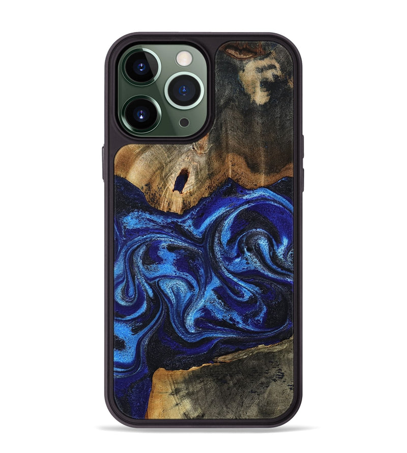 iPhone 13 Pro Max Wood Phone Case - Lilith (Blue, 812906)