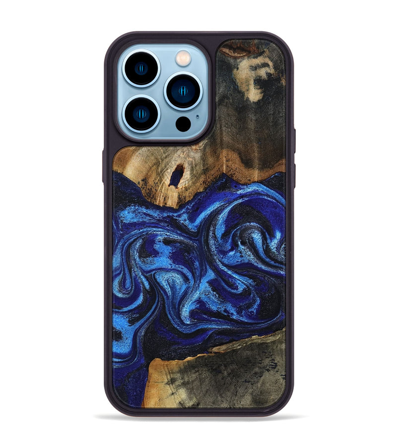 iPhone 14 Pro Max Wood Phone Case - Lilith (Blue, 812906)