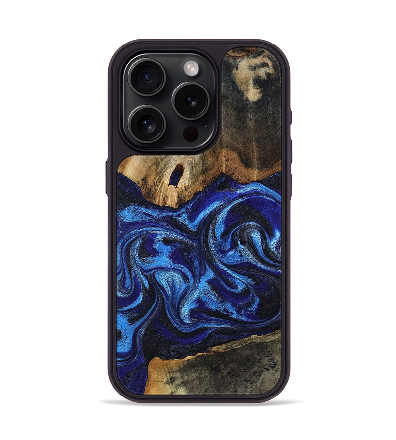 iPhone 15 Pro Wood Phone Case - Lilith (Blue, 812906)