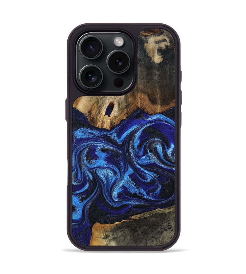iPhone 16 Pro Wood Phone Case - Lilith (Blue, 812906)