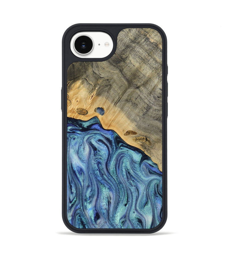 iPhone 16e Wood Phone Case - Cecil (Blue, 812912)