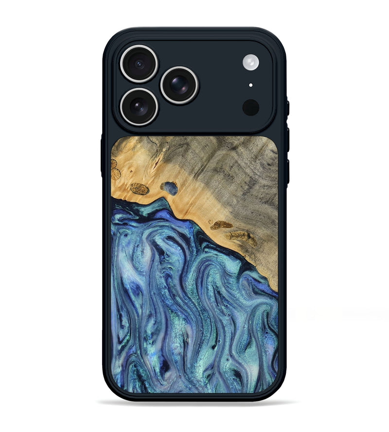 iPhone 17 Pro Max Wood Phone Case - Cecil (Blue, 812912)