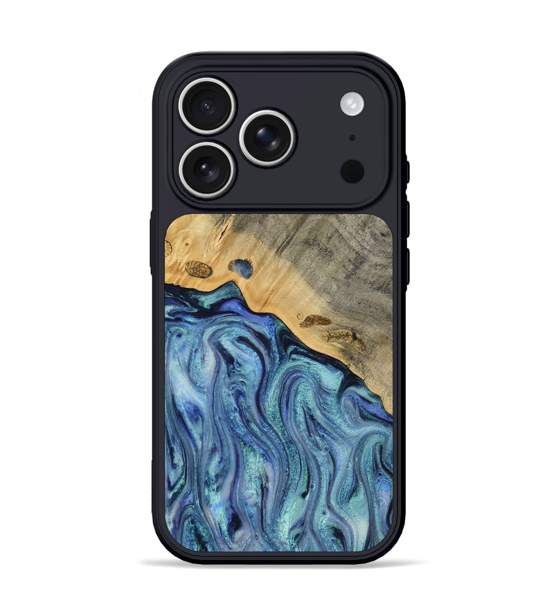 iPhone 17 Pro Wood Phone Case - Cecil (Blue, 812912)