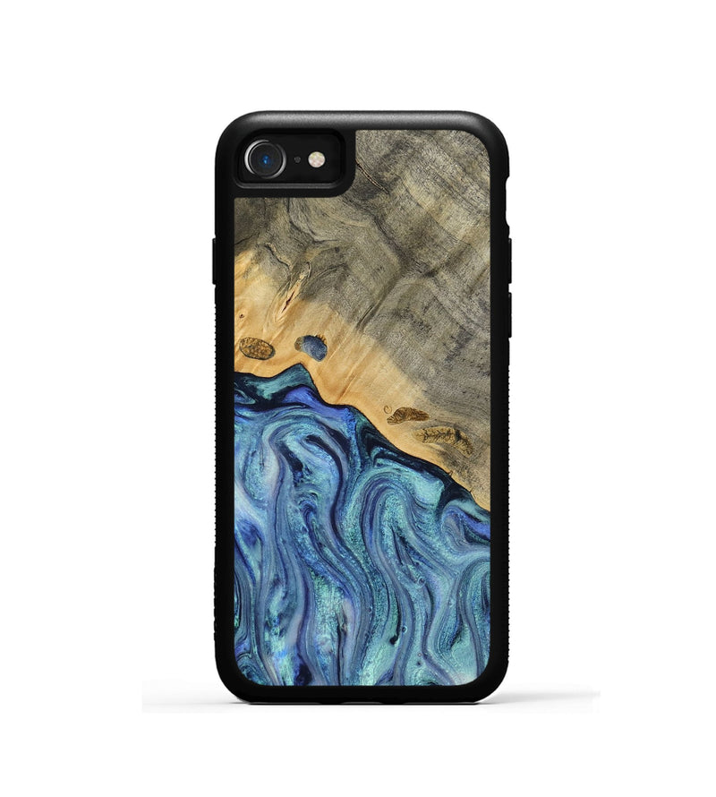 iPhone SE Wood Phone Case - Cecil (Blue, 812912)