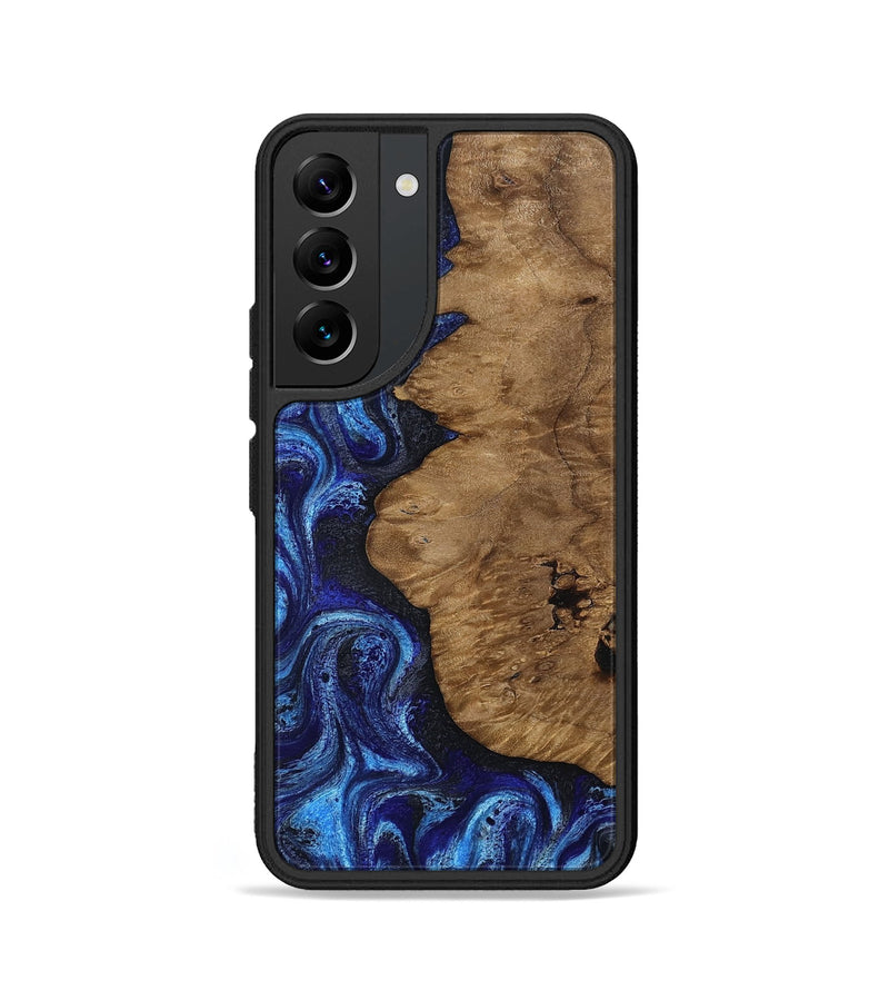 Galaxy S22 Wood Phone Case - Mintie (Blue, 812913)