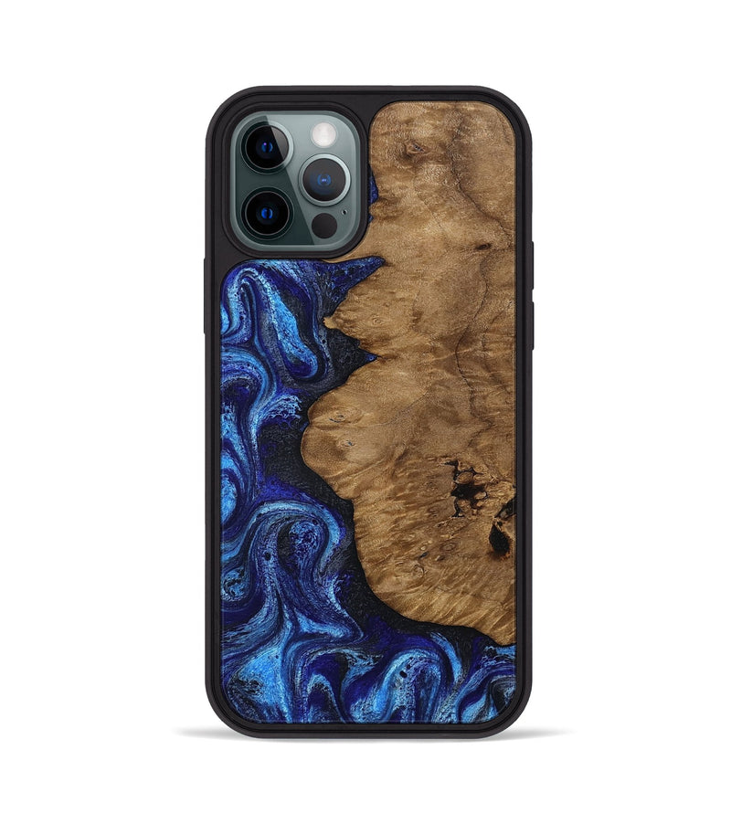 iPhone 12 Pro Wood Phone Case - Mintie (Blue, 812913)
