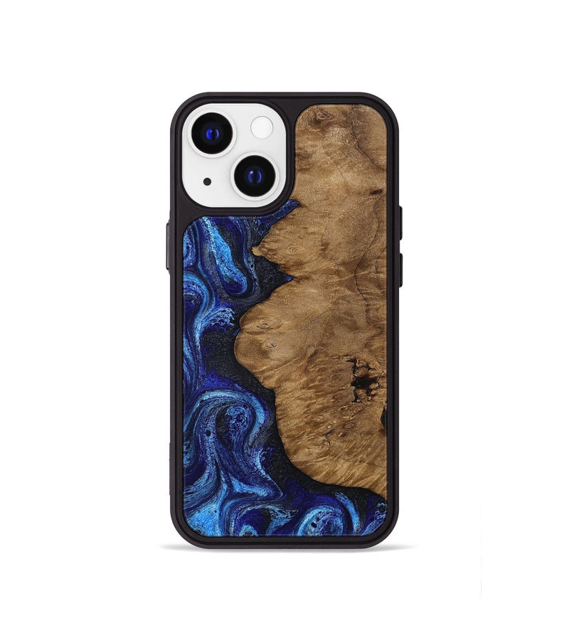 iPhone 13 mini Wood Phone Case - Mintie (Blue, 812913)