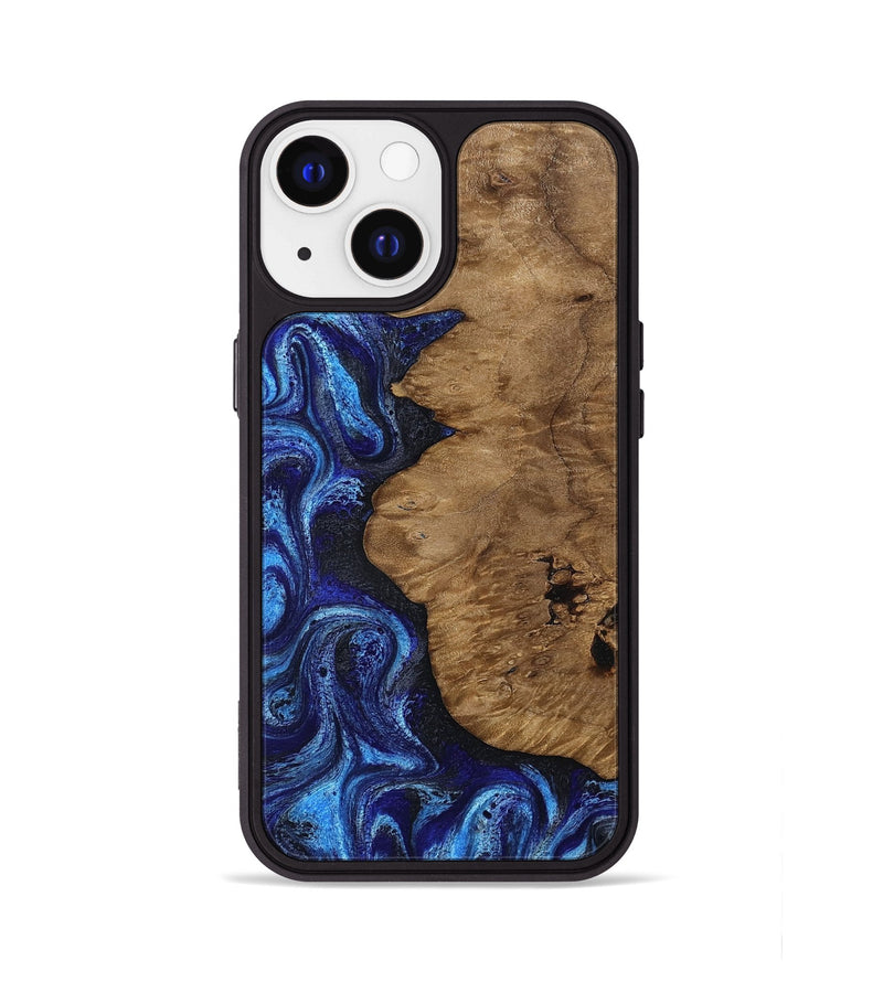 iPhone 13 Wood Phone Case - Mintie (Blue, 812913)