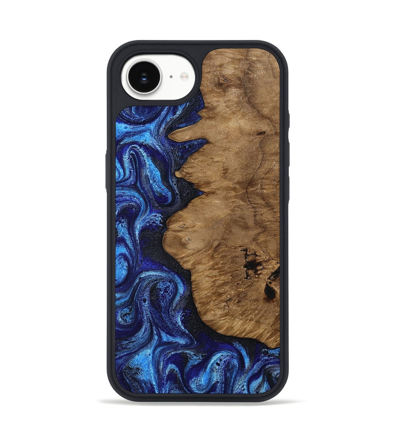 iPhone 16e Wood Phone Case - Mintie (Blue, 812913)