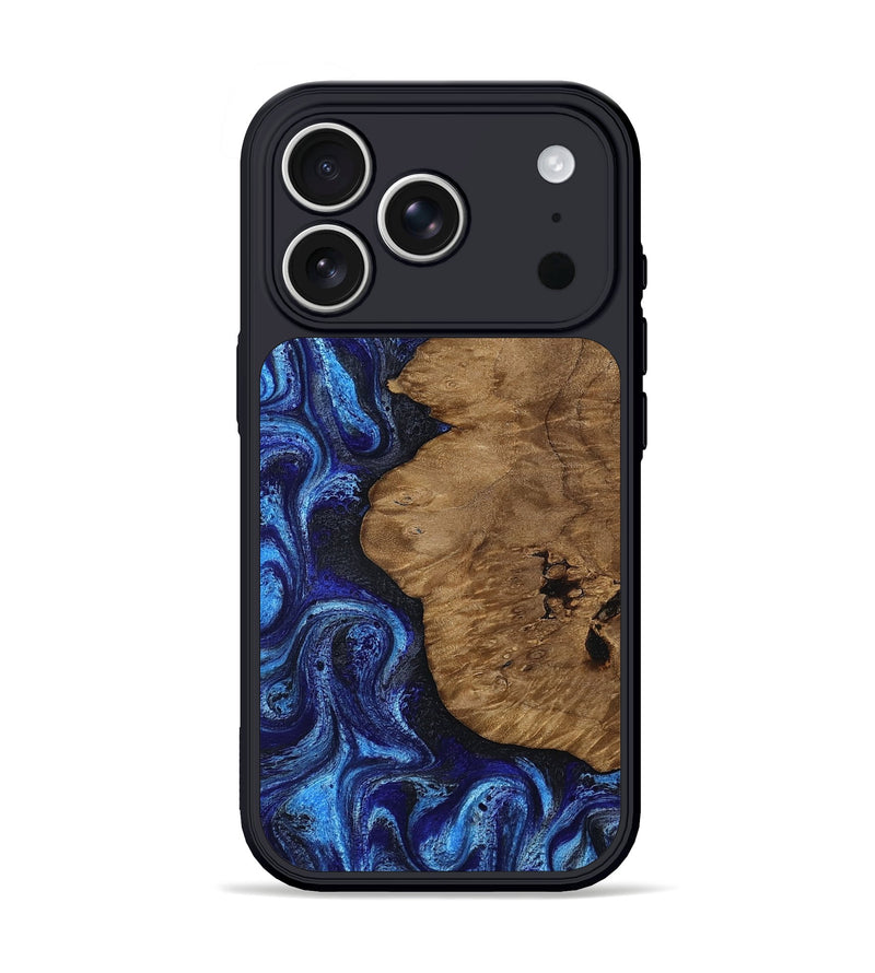 iPhone 17 Pro Wood Phone Case - Mintie (Blue, 812913)