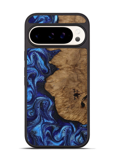 Pixel 9 Wood Phone Case - Mintie (Blue, 812913)