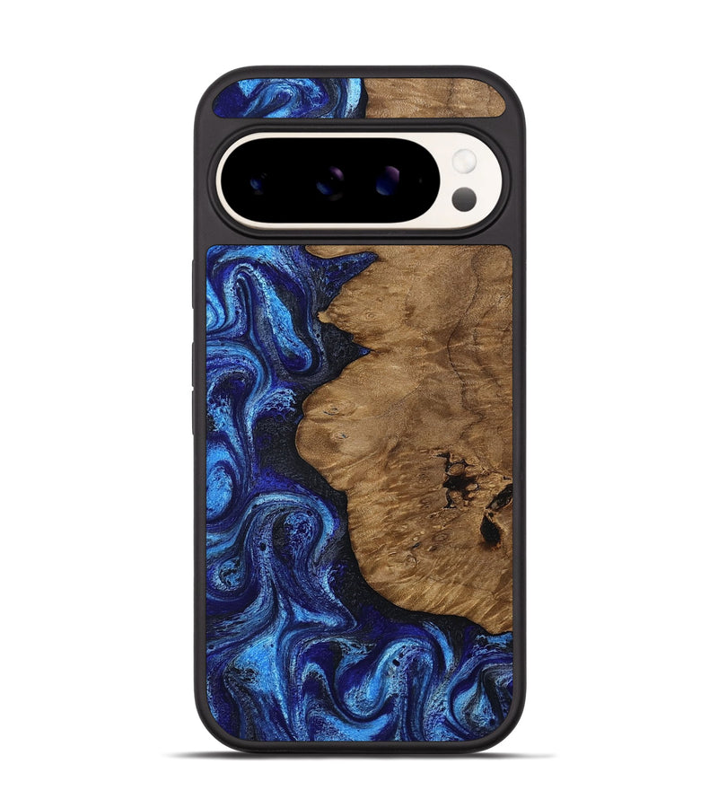 Pixel 9 Wood Phone Case - Mintie (Blue, 812913)