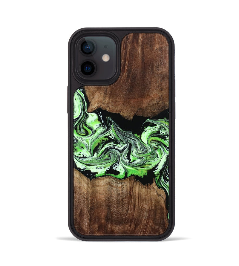 iPhone 12 Wood Phone Case - Jan (Green, 812915)