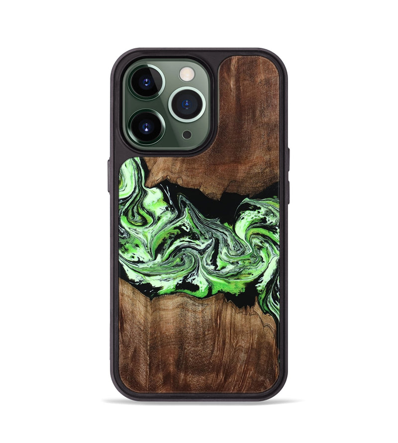 iPhone 13 Pro Wood Phone Case - Jan (Green, 812915)