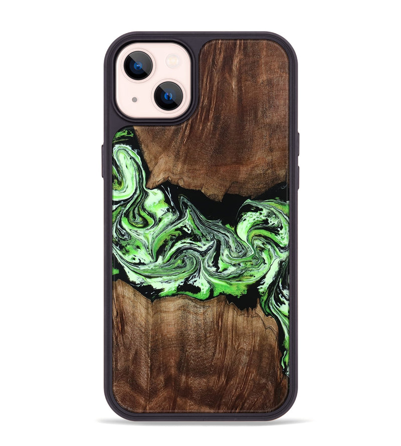 iPhone 14 Plus Wood Phone Case - Jan (Green, 812915)